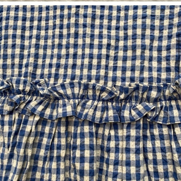 ZARA Gingham Ruffle Top - Picture 4 of 8
